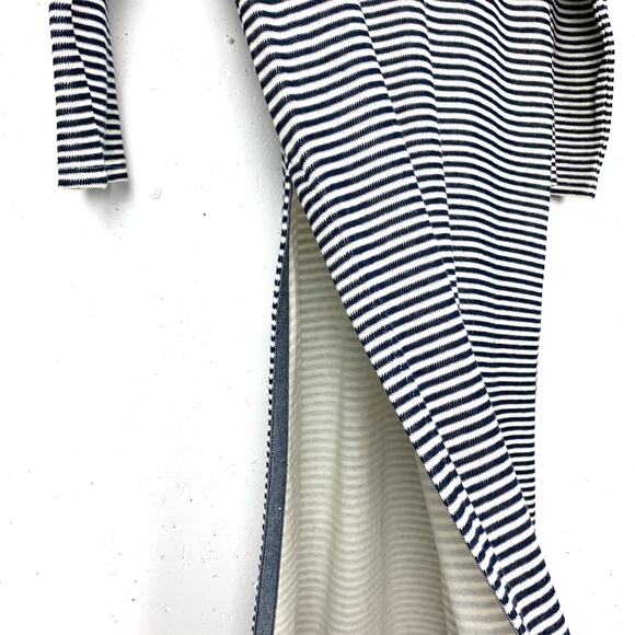 Anthropologie 9-H15 STCL Postmark Striped Henley Dress Split Tunic Stripe Medium - Picture 5 of 16